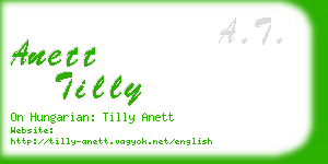 anett tilly business card